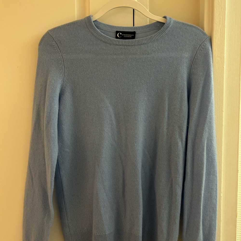 Bloomingdale's Blue Cashmere Sweater